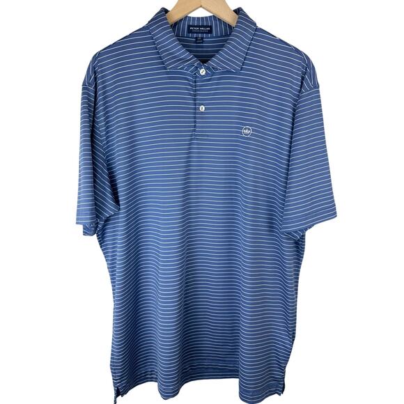 Peter Millar Duet Performance Jersey Golf Polo Men’s Big & Tall Size XXL Blue - Picture 4 of 9